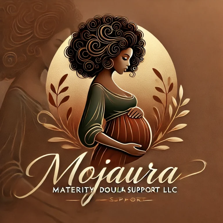 DALL·E 2025 02 12 10.46.07 A professional and elegant logo for Mojaura Maternity Doula Support LLC. The design should feature rich and warm earth tones such as deep terracott 768x768